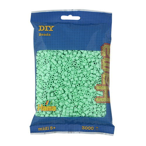Hama midi menta pastel 3000 piezas