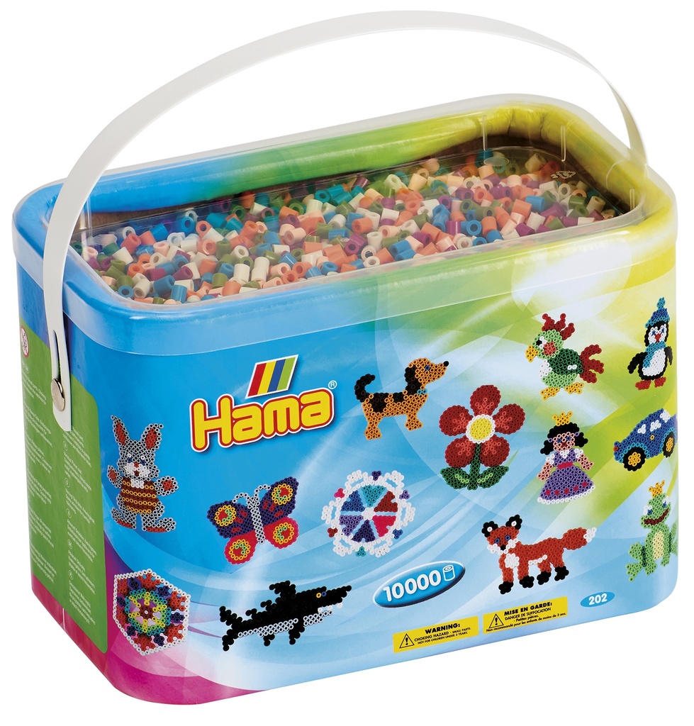 Hama midi mix 58 (6 colores) 10000 piezas en cubo
