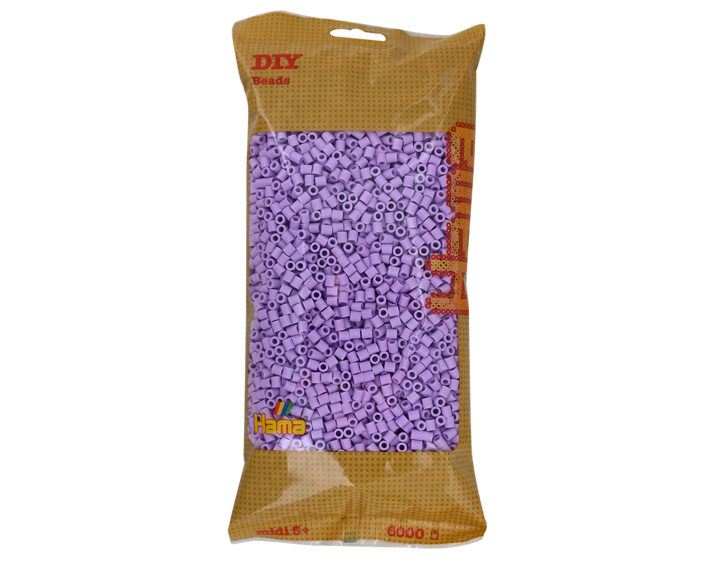 Hama midi lila pastel 6000 piezas