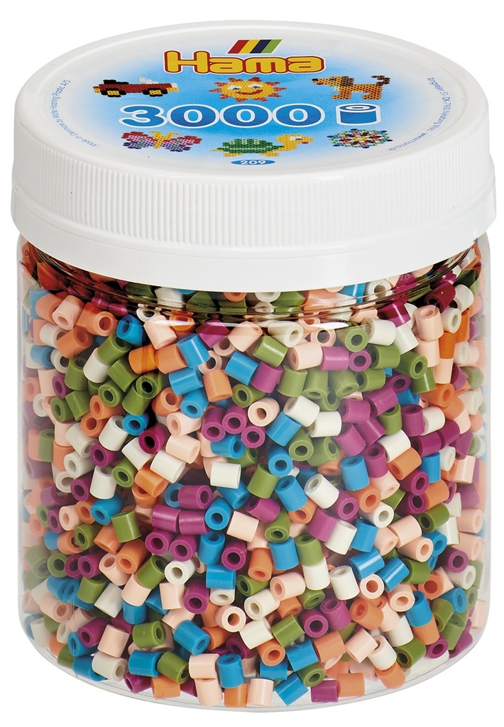 Hama midi mix 58 (6 colores) 3000 piezas en bote