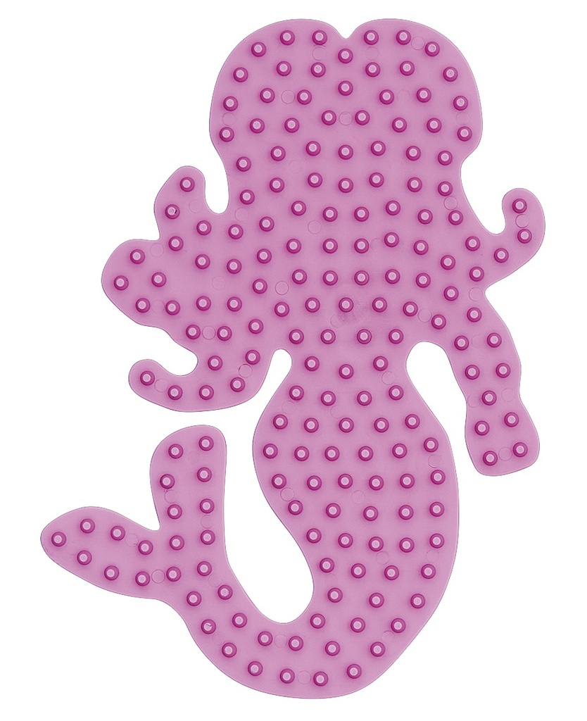 Placa / Pegboard sirena para Hama midi color rosa pastel