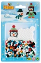 Blister Hama Beads Midi 450 beads color + placa pingüino pequeño + papel de planchado