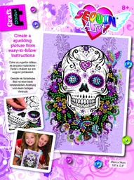 [SA1824] Sequin Art Craft Teen - Flower Skull - Calavera con Flores