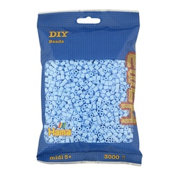 [201-97] Hama midi azul hielo pastel 3000 piezas