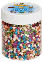 [209-58] Hama midi mix 58 (6 colores) 3000 piezas en bote