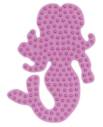 [332-48] Placa / Pegboard sirena para Hama midi color rosa pastel