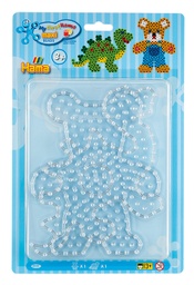 [8101] Blister Hama Beads Maxi Placa / Pegboard osito y dinosaurio 