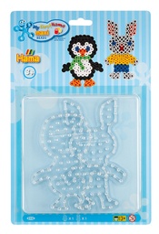 [8106] Blister Hama Beads Maxi Placa / Pegboard pingüino y conejo 