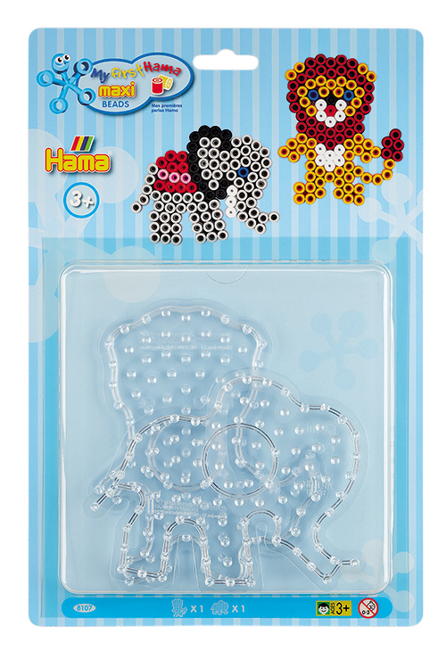 Kit Attività Hama Pegboard Tondo Grande Con Perline E Motivi - Multicolore, Gioco Creativo Per Bambini