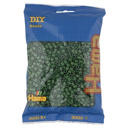 [201-102] Hama midi verde bosque 3000 piezas