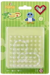 [8277] Blister Hama Beads Maxi Placas / Pegboards pequeñas : cuadrada y corazón