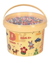 [180-00] Hama midi mix 00 (10 colores) 10000 piezas en cubo