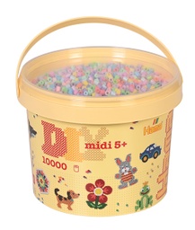 [180-50] Hama midi mix 50 (10 colores) 10000 piezas en cubo