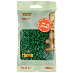 [190-10] Hama midi Nova beads verde 1000 piezas