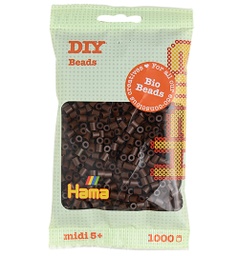 [190-12] Hama midi Bio beads marrón 1000 piezas