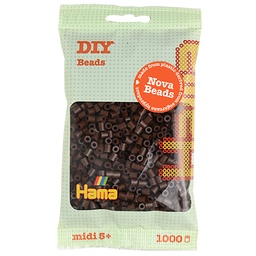 [190-12] Hama midi Nova beads marrón 1000 piezas