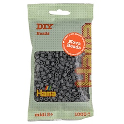 [190-17] Hama midi Nova beads gris 1000 piezas