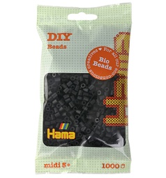 [190-18] Hama midi Bio beads negro 1000 piezas