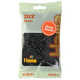 [190-18] Hama midi Nova beads negro 1000 piezas