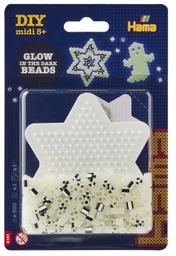 [4191] Blister Hama Beads Midi 350 beads + placa estrella pequeña + papel de planchado