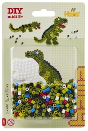 [4193] Blister Hama Beads Midi 450 beads + placa dinosaurio + papel de planchado