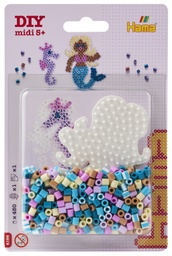 [4195] Blister Hama Beads Midi 450 beads + placa sirena + papel de planchado