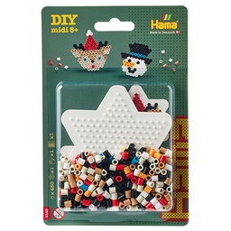 [4143] Blister Hama Beads Midi 450 beads + placa estrella pequeña + papel de planchado