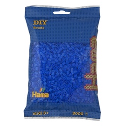 [201-15] Hama midi azul translúcido 3000 piezas