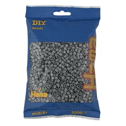 [201-17] Hama midi gris 3000 piezas