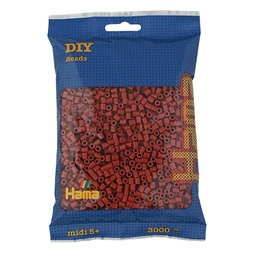 [201-20] Hama midi marrón claro/rojizo 3000 piezas