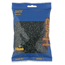 [201-28] Hama midi verde oscuro 3000 piezas