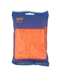 [201-38] Hama midi naranja neón 3000 piezas