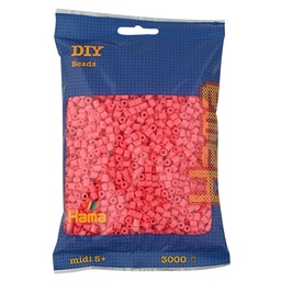 [201-44] Hama midi rojo pastel / salmón 3000 piezas
