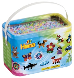 [202-50] Hama midi mix 50 (pastel) 10000 piezas en cubo