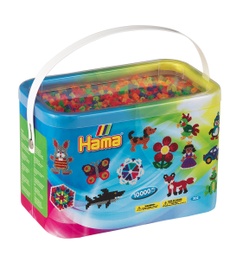 [202-51] Hama midi mix 51 (colores neón) 10000 piezas en cubo