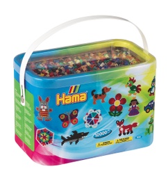 [202-67] Hama midi mix 67 (22 colores) 10000 piezas en cubo
