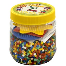 [2052] Bote 4.000 beads y 3 placas/pegboards pequeñas (nº 2052)