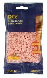 [207-56] Hama midi Brilla en la oscuridad : rojo 1000 piezas