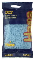 [207-57] Hama midi Brilla en la oscuridad : azul 1000 piezas