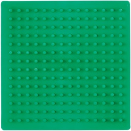 [220-42] Placa / Pegboard cuadrada pequeña para Hama midi color verde fluorescente