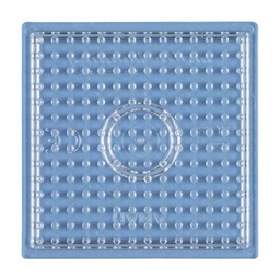 [220TR] Placa / Pegboard cuadrada pequeña transparente para Hama midi