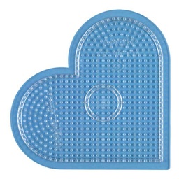 [233TR] Placa / Pegboard corazón grande transparente para Hama midi