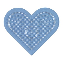 [236TR] Placa / Pegboard corazón pequeño transparente para Hama midi