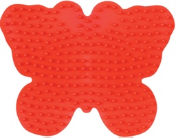 [298-05] Placa / Pegboard mariposa para Hama midi color rojo