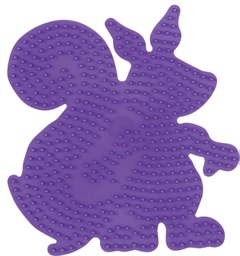 [302-07] Placa / Pegboard ardilla para Hama midi color violeta