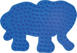 [319-09]  Placa / Pegboard elefante pequeño para Hama midi color azul claro