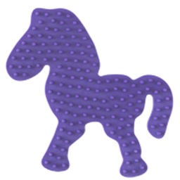[321-07]  Placa / Pegboard poni para Hama midi color violeta