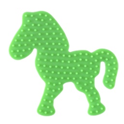 [321-42]  Placa / Pegboard poni para Hama midi color verde fluorescente