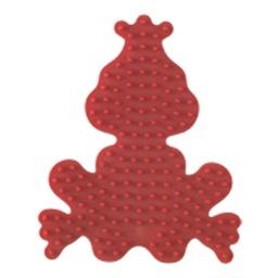 [324-05]  Placa / Pegboard rana pequeña para Hama midi color rojo