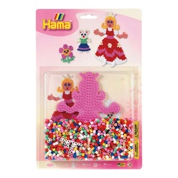 [4056] Blister Hama Beads Midi 1100 beads + placa princesa + papel